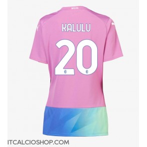 AC Milan Pierre Kalulu #20 Terza Maglia Femmina 2023-24 Manica Corta